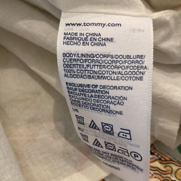 Tommy Hilfiger 100% cotton multicolor floral Paisley sleeveless maxi dress large - Picture 13 of 13